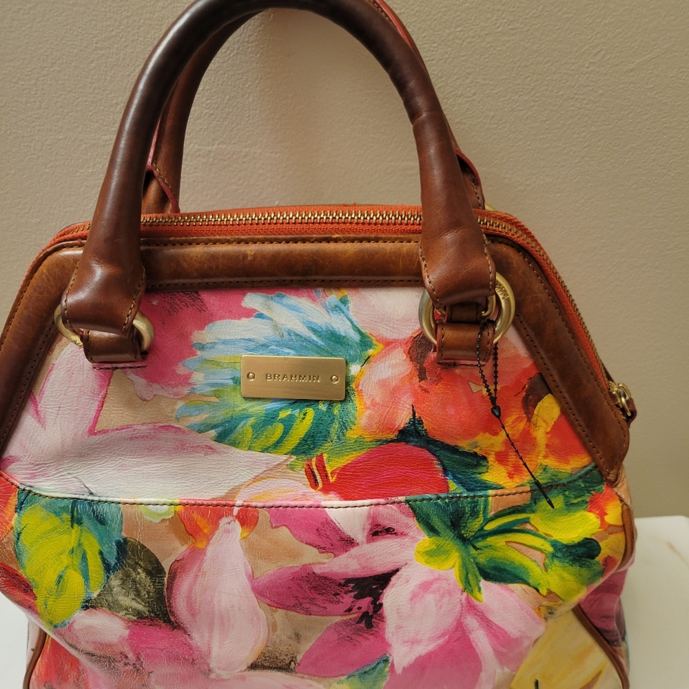 Brahmin Sara Rose Pink Satchel